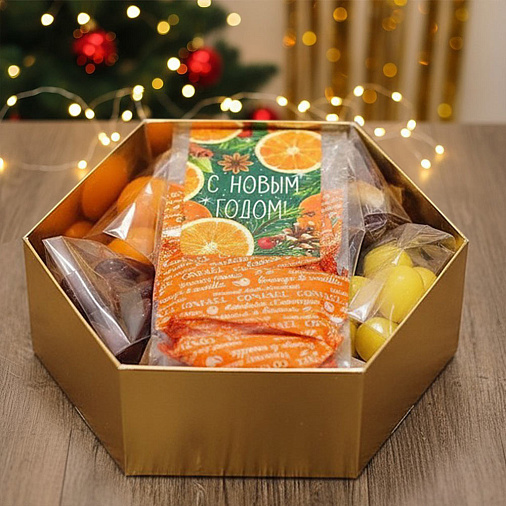 Новогодний набор конфет: мармелад-суфле, драже, цукаты 455г