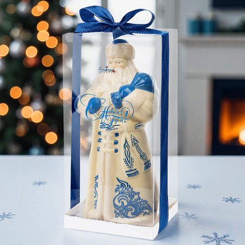 "Дед Мороз" скульптура белый шоколад