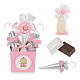 Розовый набор с конфетами и шоколадом 210г