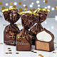 Новогодний набор двуслойных конфет суфле + безе в горьком шоколаде 215г