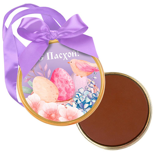 "С Пасхой" медаль молочный шоколад