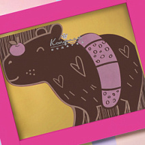 "Капибара" открытка молочный шоколад 