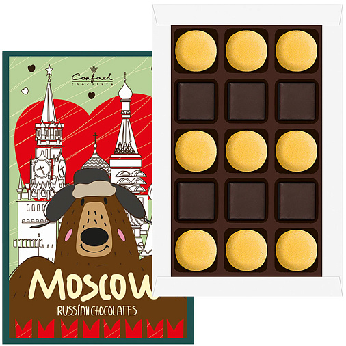 "Russian chocolates" банановый мармелад и конфеты суфле набор зеленый 195г