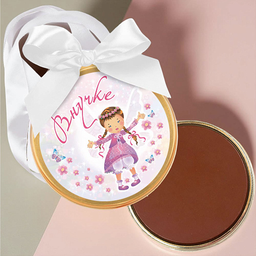 "Внучке" медаль молочный шоколад 70г