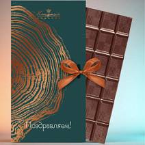 Шоколад молочный открытка зеленая 60г