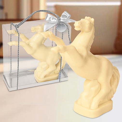 "Конь на дыбах" скульптура средняя шоколад белый 