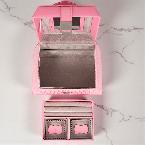 Шкатулка для украшений розовая