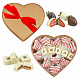 Сердце с конфетами ассорти и свежей клубникой в шоколаде бежевое