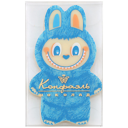 Шоколад белый "Лабубушка" с голубым декором 18г