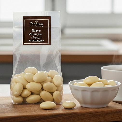 «Любимый вкус» драже миндаль в белом шоколаде
