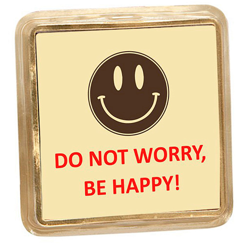 Белый шоколад с декором Do not worry, be happy! 35г 
