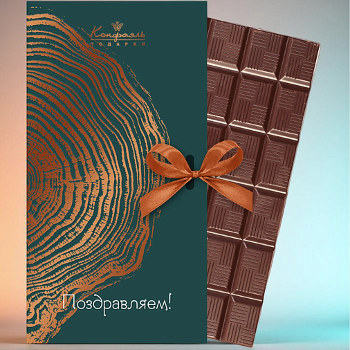 Шоколад молочный открытка зеленая 60г