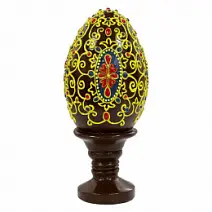 Яйцо сувенирное горький шоколад расписной 2500г