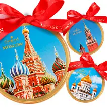 Виды Москвы медаль шоколадная в ассортименте